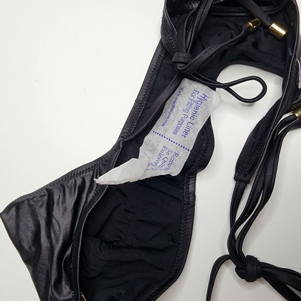 Normaillot Black String Bikini Bottoms Size Small… - image 5